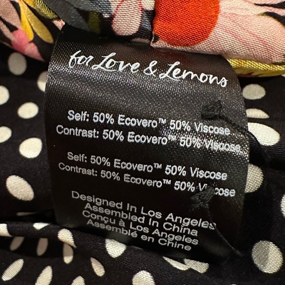 NWT For Love & Lemons Anya Crop Top in Black - Picture 7 of 9